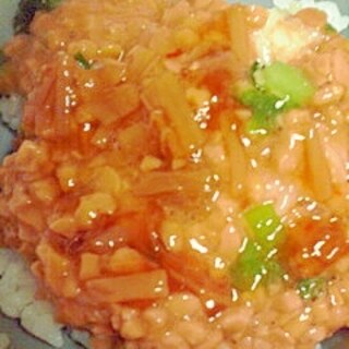 四川風なめたけ入り納豆ご飯